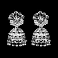 Jeweljunk Oxidised Beads Drop DanglerJhumki Earrings - 1311271