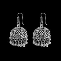 Jeweljunk Silver Plated Jhumki Earrings - 1311284