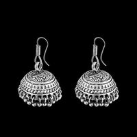 Jeweljunk Silver Plated Jhumki Earrings - 1311285