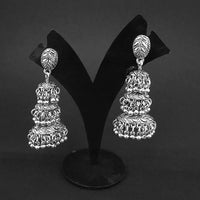 Jeweljunk Oxidised Beads Jhumki Earrings - 1311289