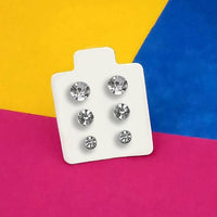 14Fashions Set of 3 Stud Earrings Combo