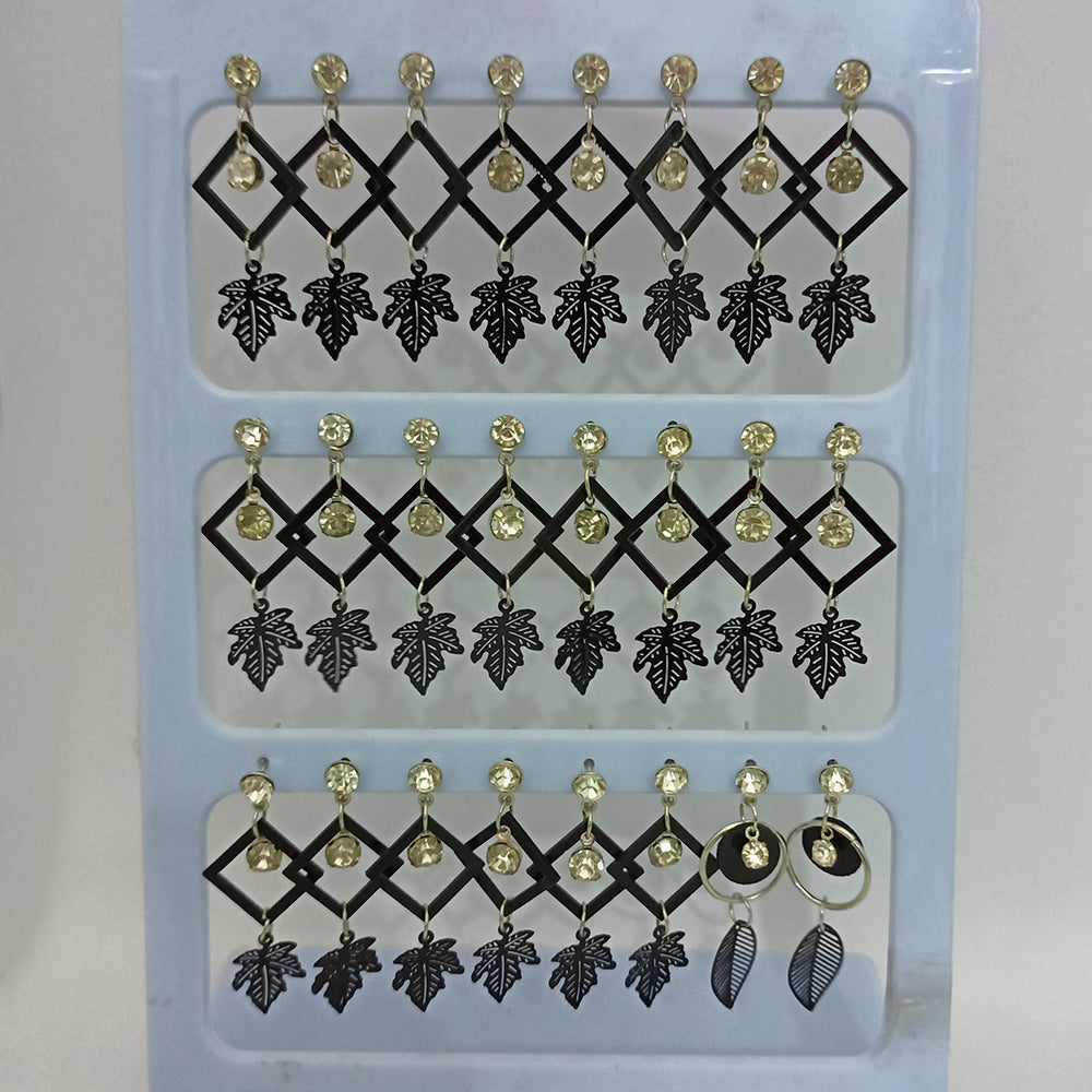 14Fashions Set of 12 Stud Earrings Combo
