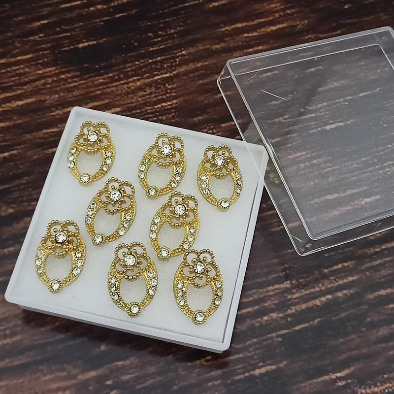 Kriaa Gold Plated Austrian Stone Pack Of 4 Stud Earrings  - 1312178