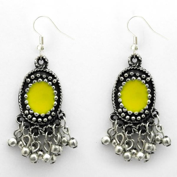 Tip Top Fashions Meenakari Rhodium Plated Afghani Earrings - 1312415C