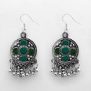 Jeweljunk Meenakari Rhodium Plated Afghani Earrings - 1312416E