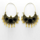 Jeweljunk Meenakari Antique Gold Plated Afghani Earrings - 1312420