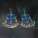 Jeweljunk Multicolor Beads Oxidised Afghani Earrings