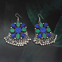 Jeweljunk Multicolor Beads Oxidised Afghani Earrings