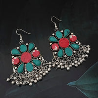 Jeweljunk Multicolor Beads Oxidised Afghani Earrings