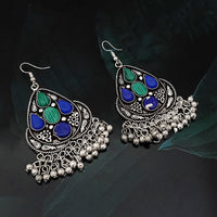 Jeweljunk Multicolor Beads Oxidised Afghani Earrings