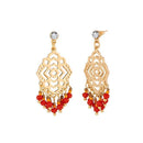 Urthn Austrian Stone Gold Plated Dangler Earrings