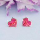 Kriaa Gold Plated Pink Meenakari Stud Earrings