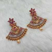 Kriaa Gold Plated AD Stone Dangler Earrings - 1313006D