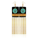 Urthn Zinc Alloy Gold Plated Hanging Earrings - 1313203A