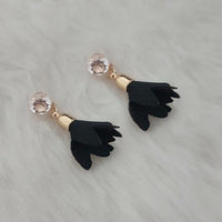 Jeweljunk Gold Plated Black Thread Earrings - 1313336D