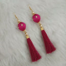 Jeweljunk Purple Thread Gold Plated Tassel Earrings - 1313426C