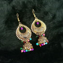 Jeweljunk Multi Beads Antique Gold Plated Jhumki Earrings - 1313502F