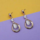 Kriaa Resin And Austrian Stone Gold Plated Dangler Earrings - 1313692