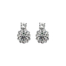 Kriaa Austrian Stone Silver Plated Stud Earrings - 1313811