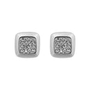 Kriaa Austrian Stone Silver Plated Stud Earrings - 1313822