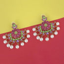 Kriaa Gold Plated Pink Meenakari Earrings - 1314219H