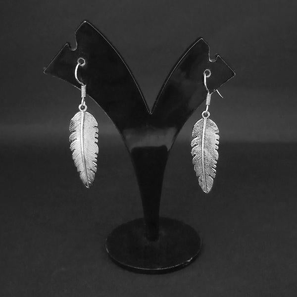 Jewljunk Oxidised Leaf Design Dangler Earrings - 1314567