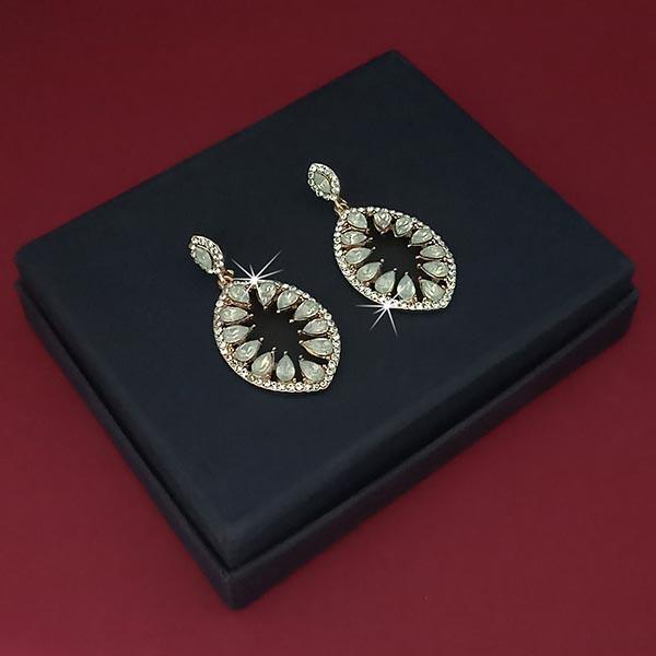 Kriaa Gold Plated Crystal Stone Dangler Earrings - 1314614B
