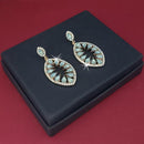Kriaa Gold Plated Crystal Stone Dangler Earrings - 1314614C