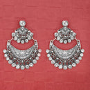 Jeweljunk Austrian Stone Silver Plated Dangler Earrings - 1314703