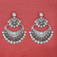 Jeweljunk Austrian Stone Silver Plated Dangler Earrings - 1314703