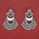 Jeweljunk Silver Plated Mirror Dangler Earrings - 1314716