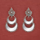 Tip Top Fashions Silver Plated Mirror Dangler Earrings - 1314729
