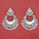 Jeweljunk Silver Plated Mirror Dangler Earrings - 1314731