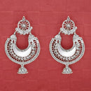 Jeweljunk Silver Plated Mirror Dangler Earrings - 1314732
