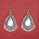 Jeweljunk Silver Plated Mirror Dangler Earrings - 1314739