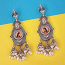 kriaa Austrian Stone Padmavati Inspired Silver Plated Dangler Earrings - 1315103C
