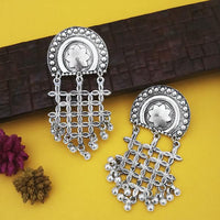 Jeweljunk Oxidised Plated Dangler Earrings