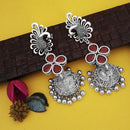 Jeweljunk Oxidised Plated Peacock Design Jhumki Earrings