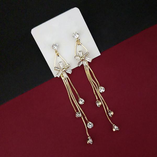 Urthn AD Stone Gold Plated Dangler Earrings  - 1315817