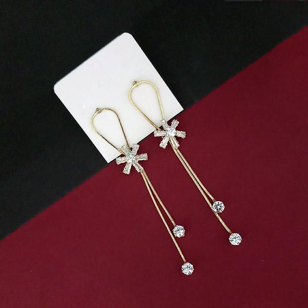 Urthn AD Stone Gold Plated Dangler Earrings  - 1315819