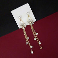 Urthn AD Stone Gold Plated Dangler Earrings - 1315822A