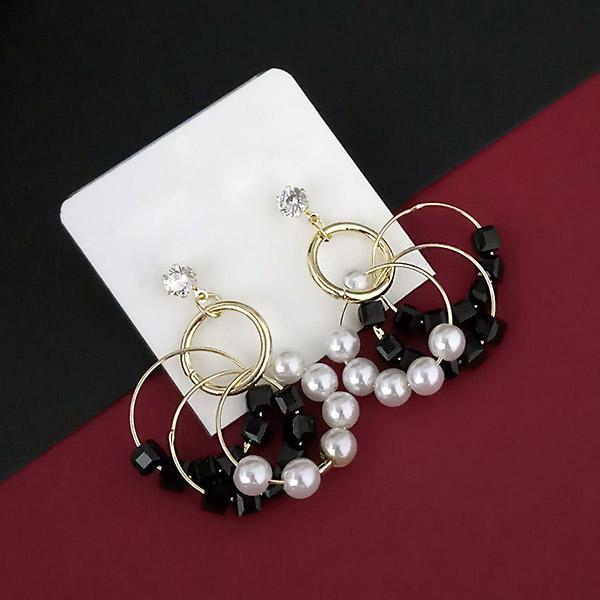 Urthn Austrian Stone Pearl Gold Plated Dangler Earrings  - 1315826F