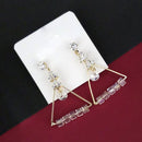 Urthn Crystal Stone Gold Plated Dangler Earrings  - 1315831D