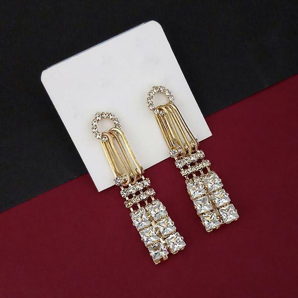 Urthn AD Stone Gold Plated Dangler Earrings - 1315848A