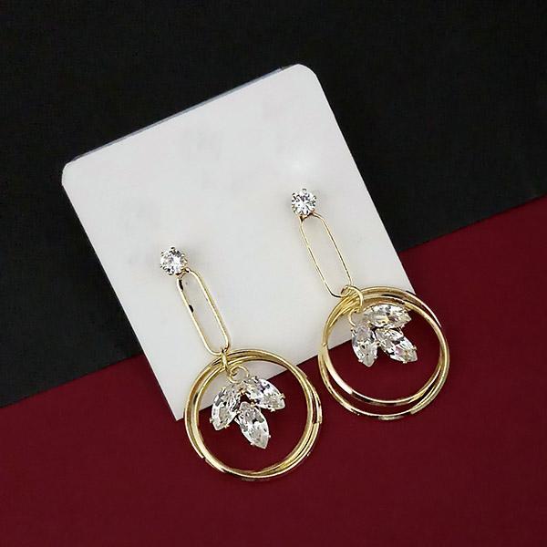 Urthn Gold Plated Crystal Stone Dangler Earrings - 1315877