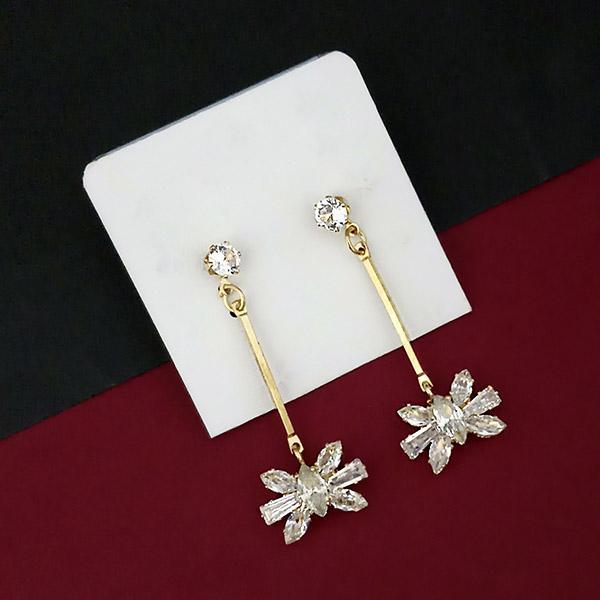 Urthn AD Stone Gold Plated Dangler Earrings - 1315881