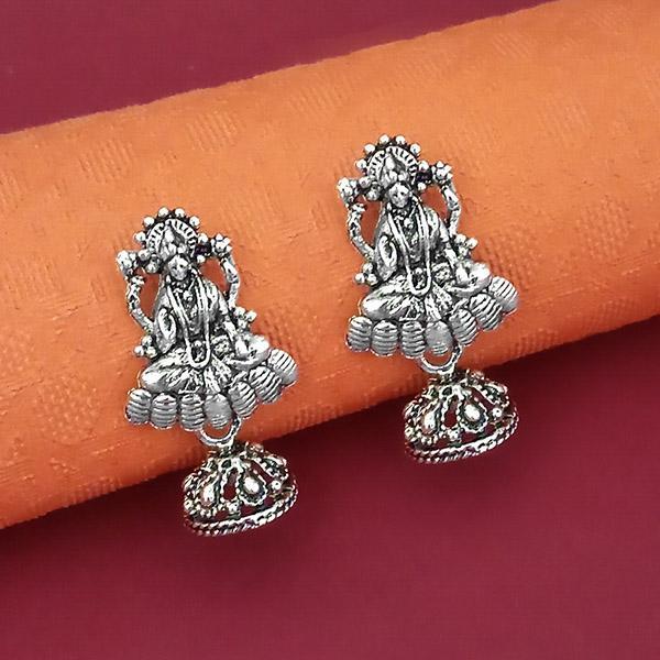 Jeweljunk Oxidised Plated Jhumki Earrings  - 1316006