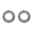 Kriaa Oxidised Plated Stud Earrings