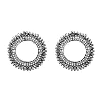 Kriaa Oxidised Plated Stud Earrings