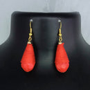 Kriaa Antique Gold Plated Thread Dangler Earrings